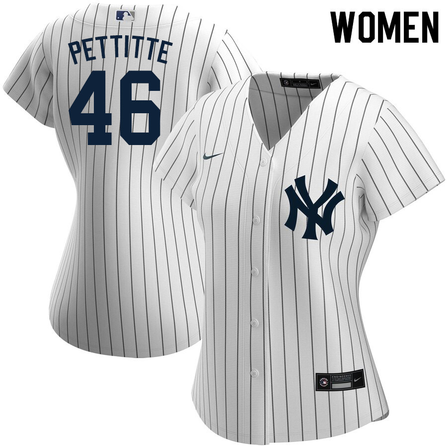 2020 Nike Women #46 Andy Pettitte New York Yankees Baseball Jerseys Sale-White